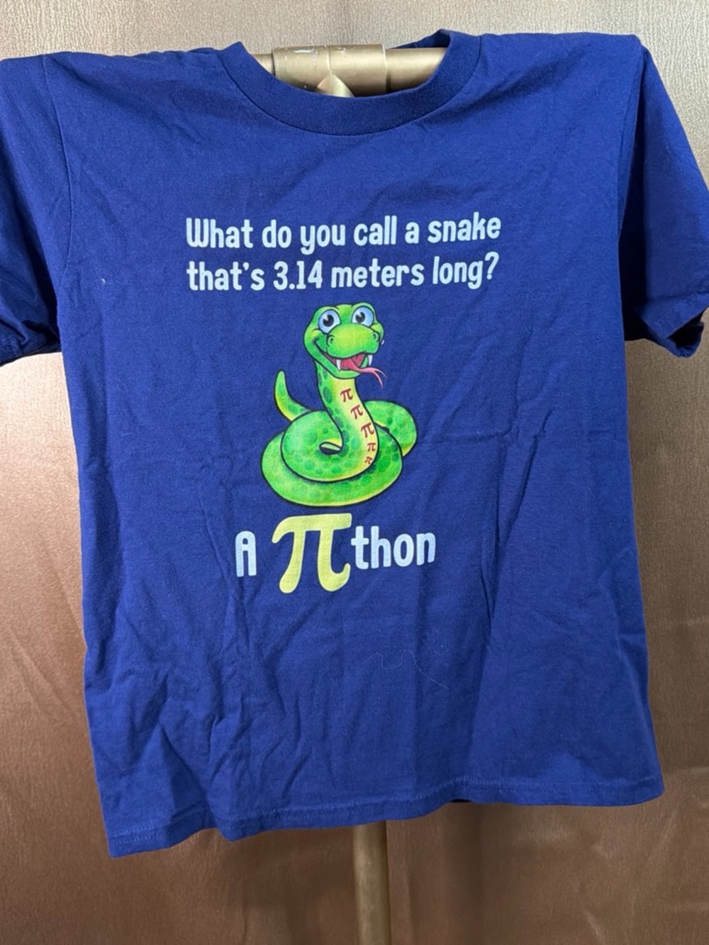 Blue Pi-thon Snake Graphic T-Shirt - Pets Reptile Theme